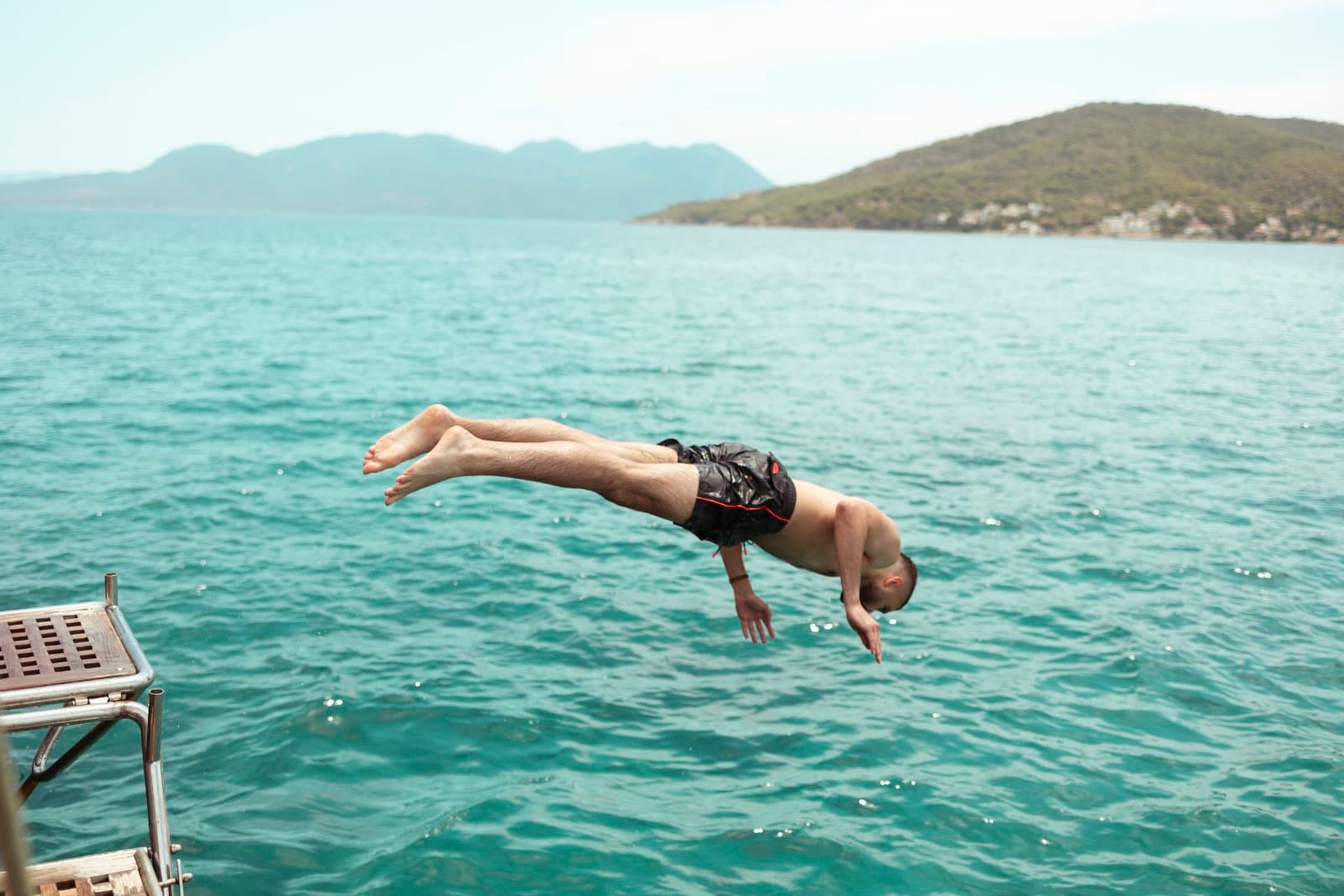 Swimming stop at turquoise waters